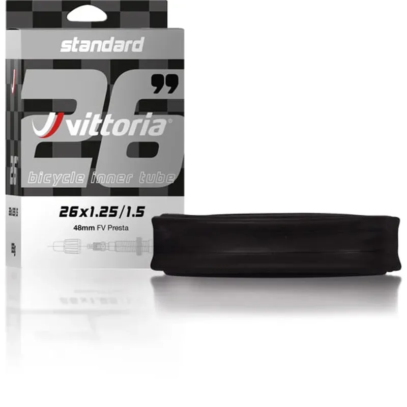 Vittoria Standard 27.5x2.50/3.0 48mm Presta Valve Inner Tube in Black